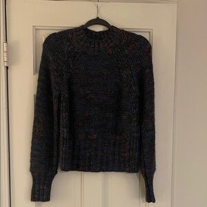 Veronica Beard Navy and Orange Knit Sweater